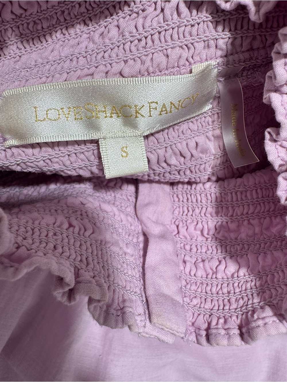 LoveShackFancy Kassie Embroidered Peasant Blouse Top Women’s Small Long Sleeve - Picture 8 of 12